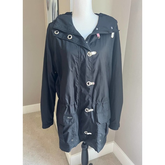 Lauren Ralph Lauren black full zip rain jacket size L - Picture 3 of 6